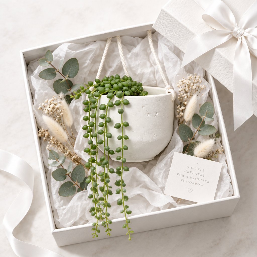Luxury gift box packaging for ceramic hanging planter